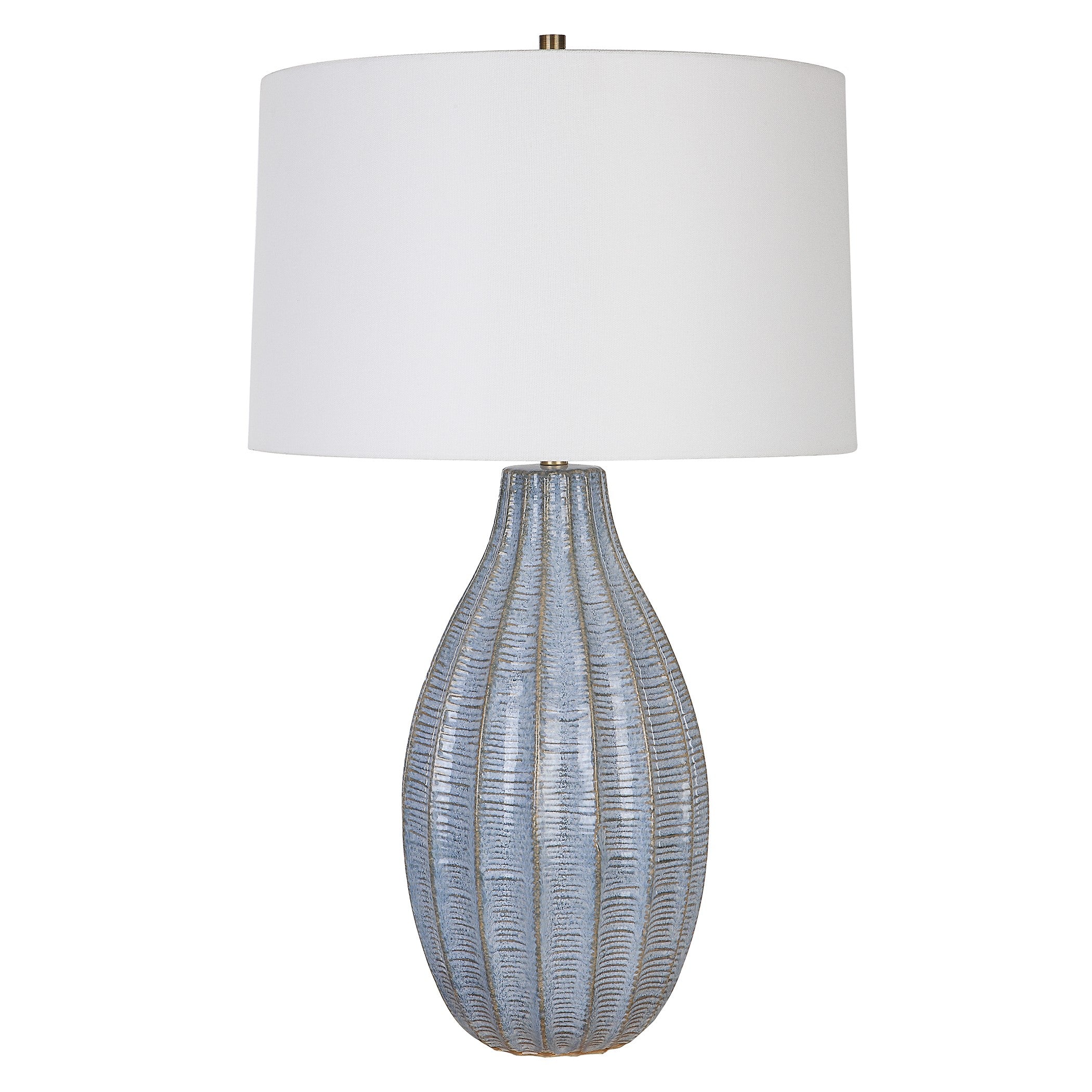 Veston Blue Glaze Table Lamp by Uttermost
