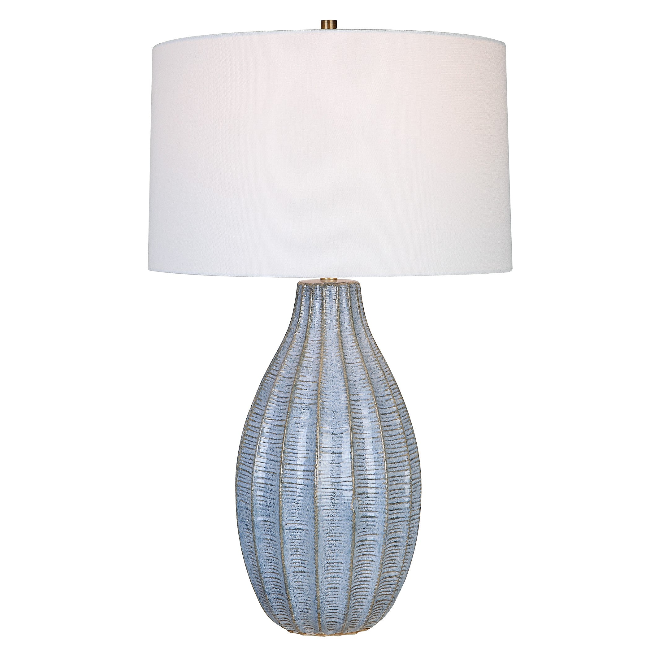 Veston Blue Glaze Table Lamp by Uttermost