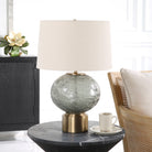 Lunia Gray Glass Table Lamp by Uttermost
