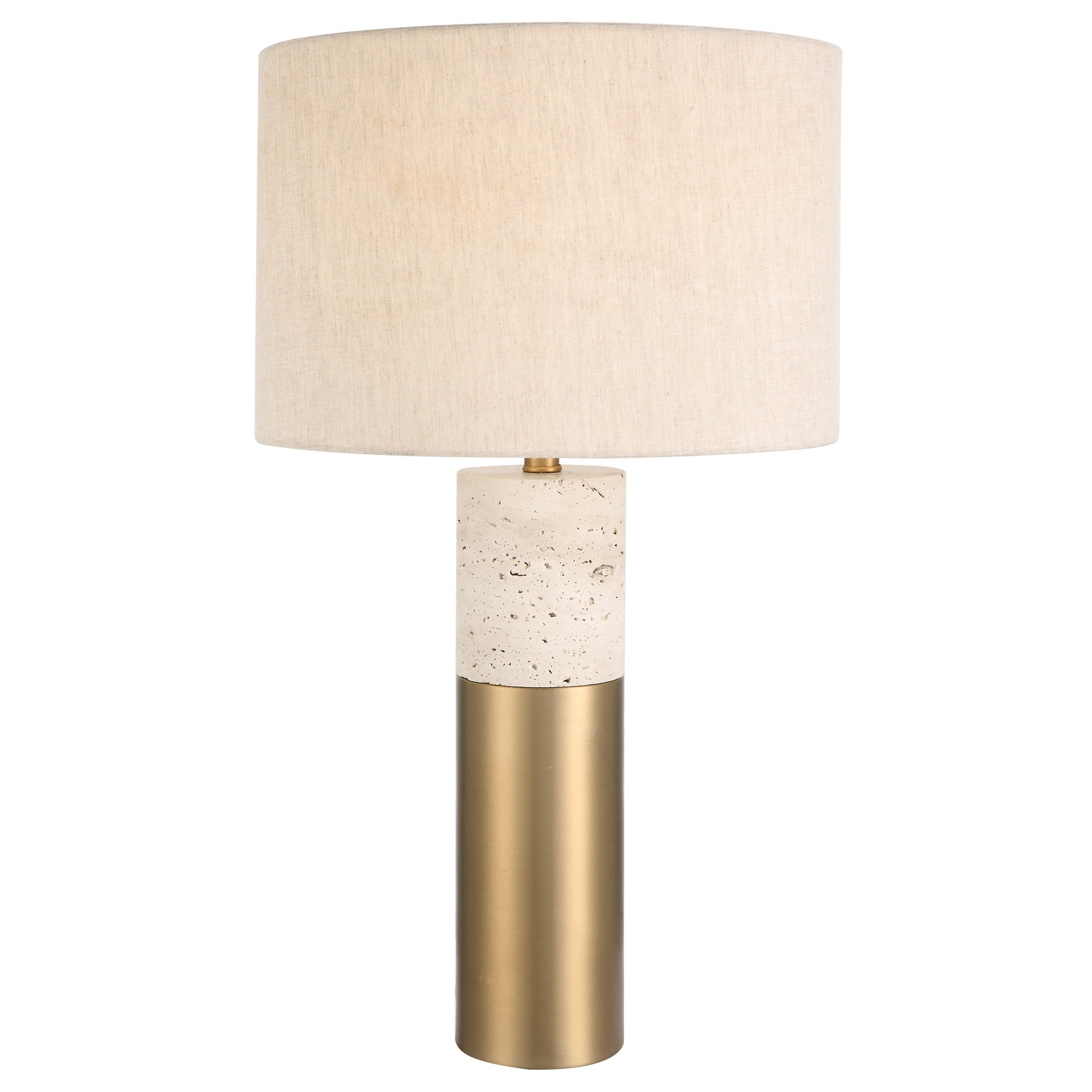 Gravitas Elegant Brass & Stone Lamp by Uttermost