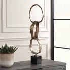 Loopform Brass Ring Sculpture by Uttermost