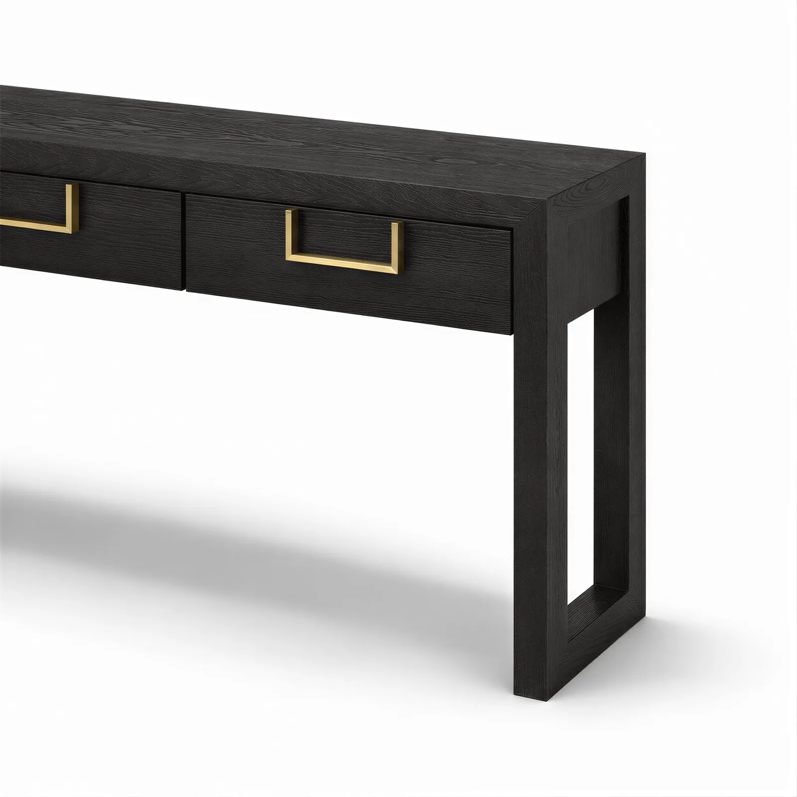 Lucca Brown & Brass Console Table by Berkeley Designs