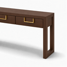Lucca Walnut & Brass Console Table by Berkeley Designs