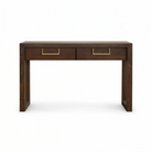 Lucca Walnut & Brass Console Table by Berkeley Designs
