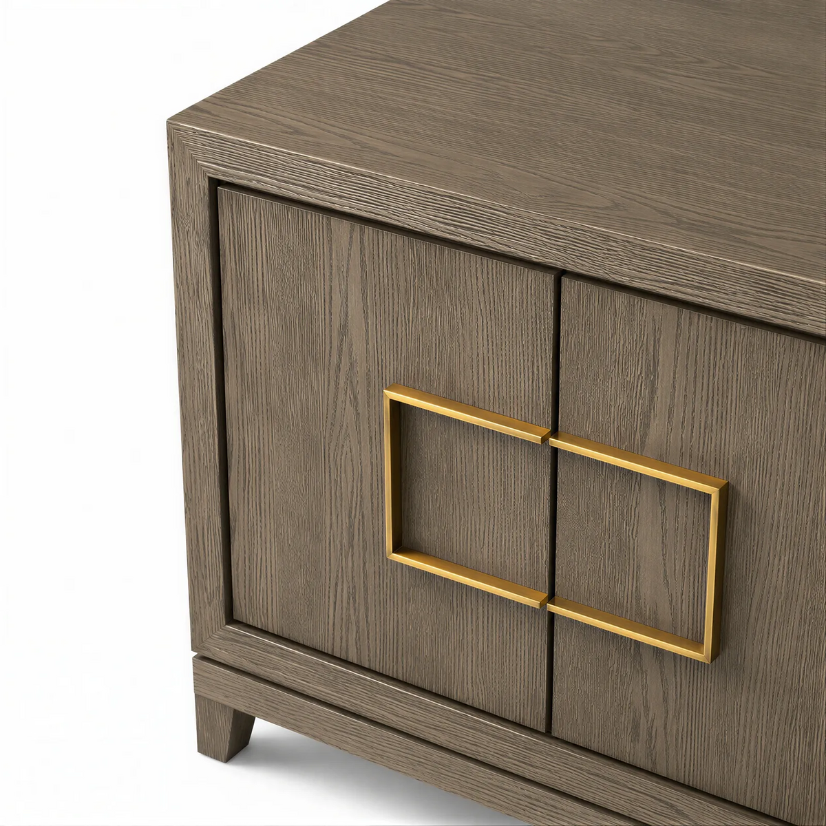 Lucca Grey Oak Veneer Sideboard with Gold Handles by Berkeley Designs