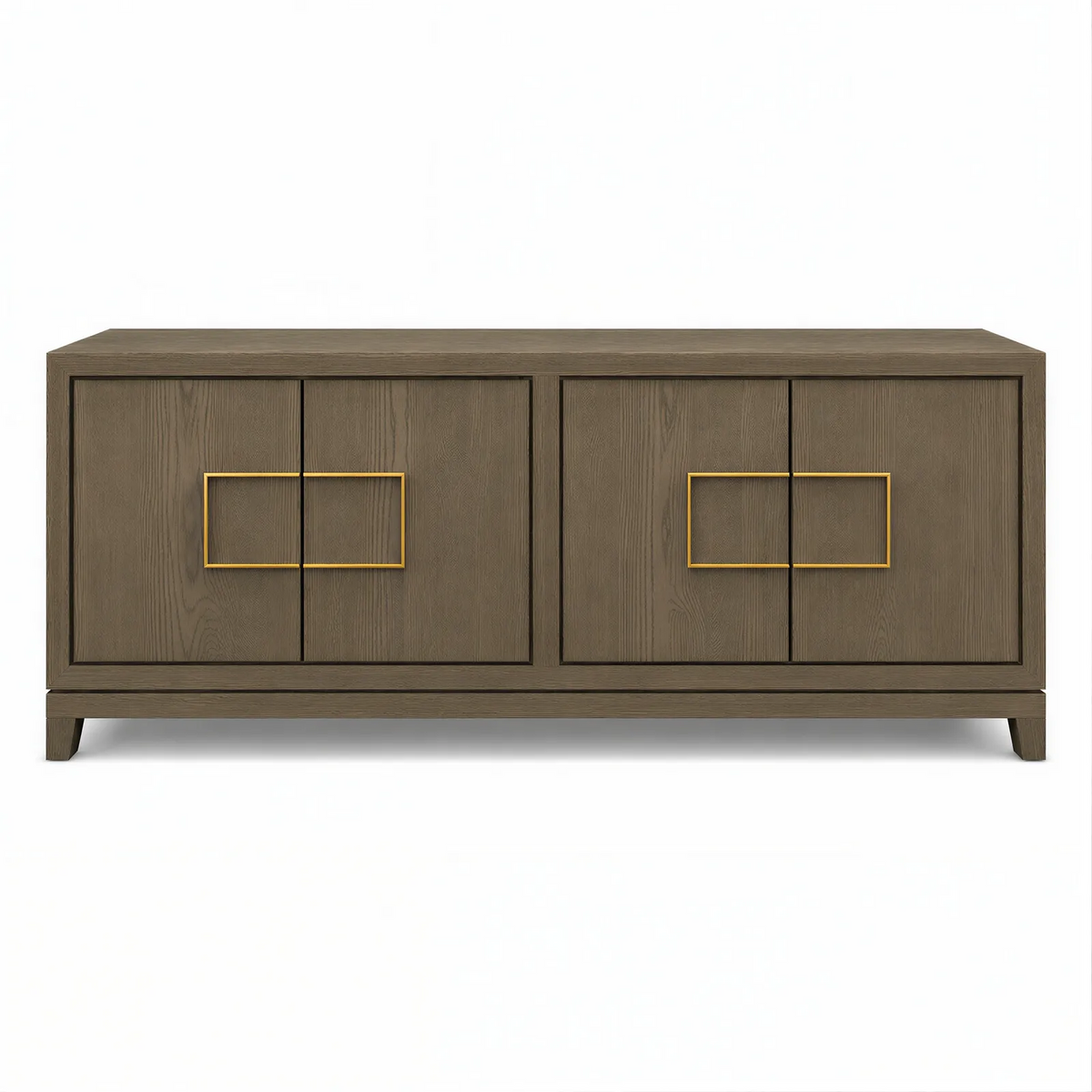 Lucca Grey Oak Veneer Sideboard with Gold Handles by Berkeley Designs