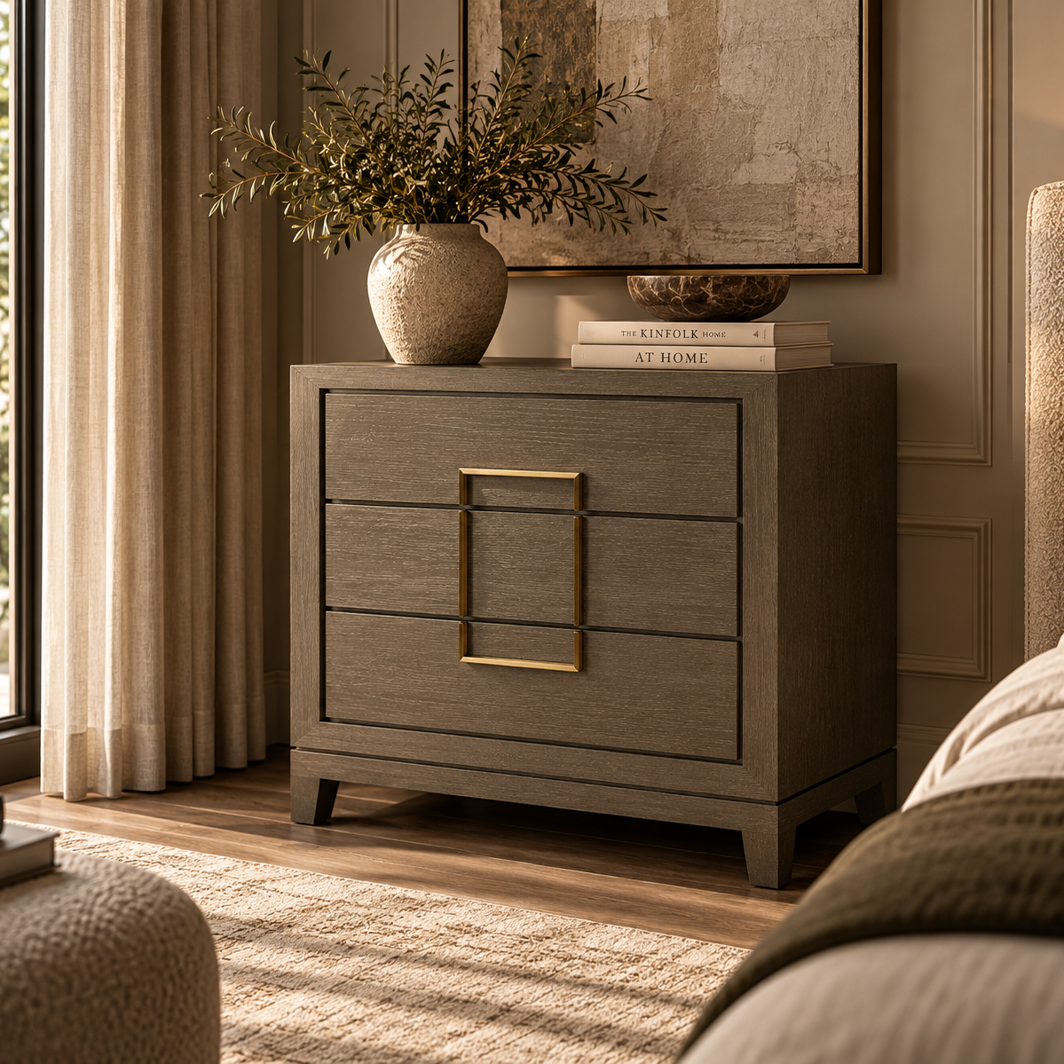 Lucca Grey Oak 3 Drawer Chest Berkeley Designs