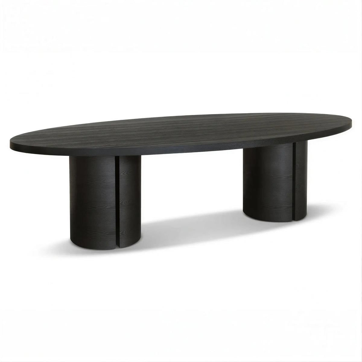 Lugano Textured Dark Oak Wood Dining Table 10 Seater Berkeley Designs
