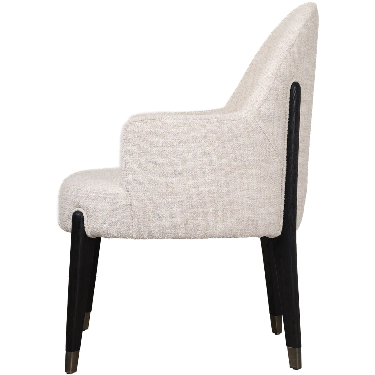 Luna Dining Arm Chair II in Dark by Theodore Alexander