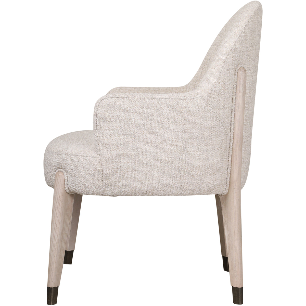 Luna Dining Arm Chair II in Light by Theodore Alexander