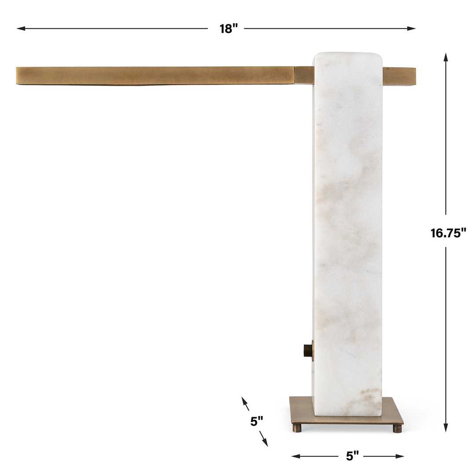 Director LED Table Lamp in Marble by Uttermost