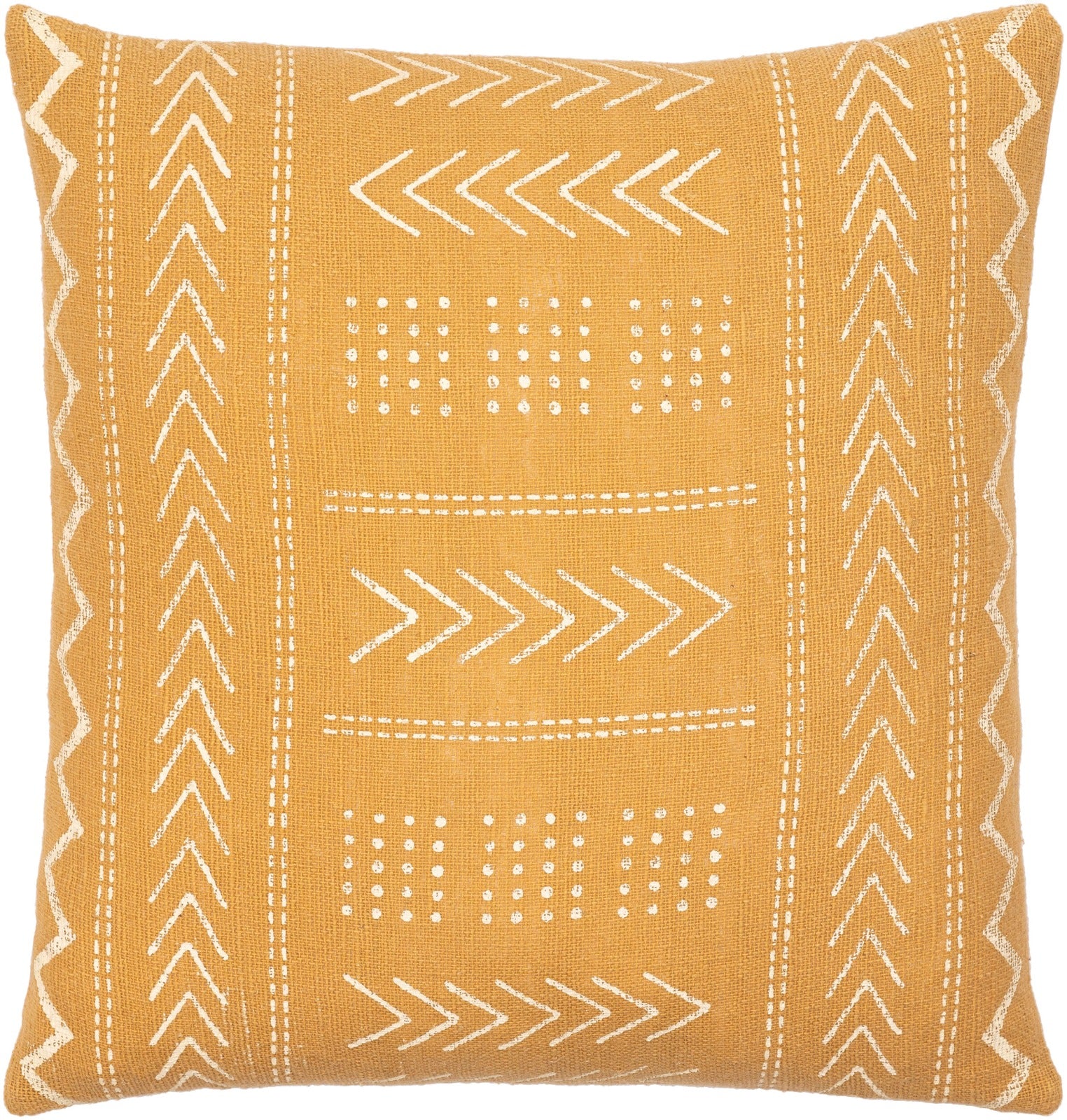 Malian Hand Woven Cushion in Mustard by Keiichi