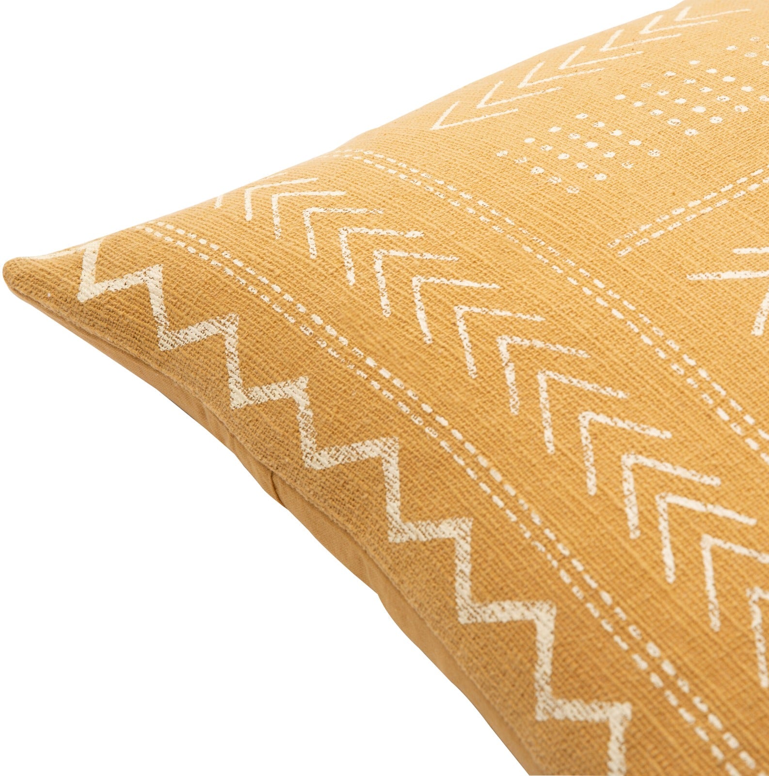 Malian Hand Woven Cushion in Mustard by Keiichi