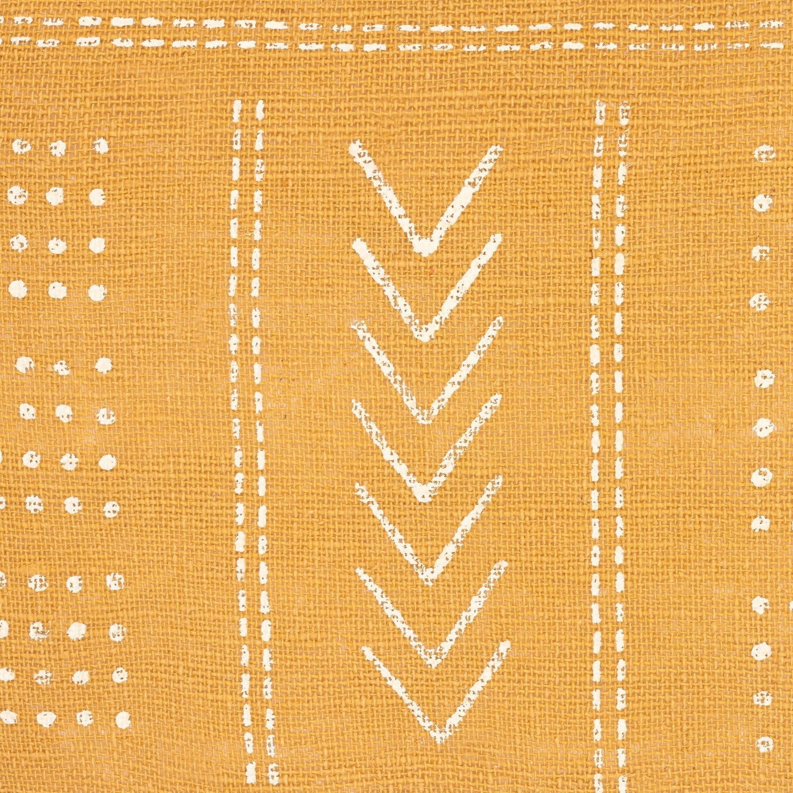 Malian Hand Woven Cushion in Mustard by Keiichi
