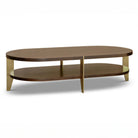 Malibu Coffee Table Walnut Wood Veneer & Brass Frame Berkeley Designs