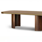 Malibu Dining Table in Natrual Walnut and Brass - 240 cm Berkeley Designs