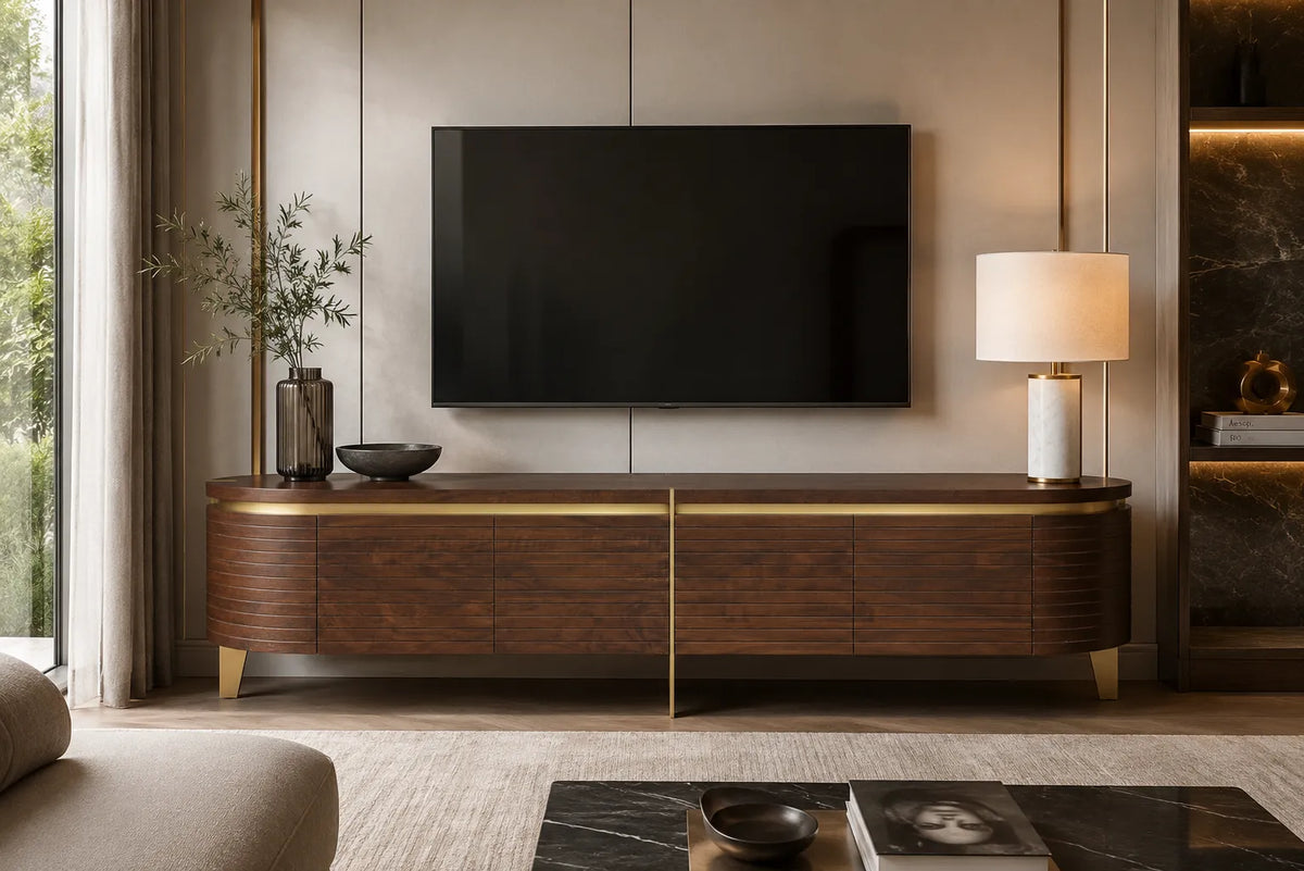 Berkeley Designs Malibu 2 Drawer Media Unit - Walnut Berkeley Designs