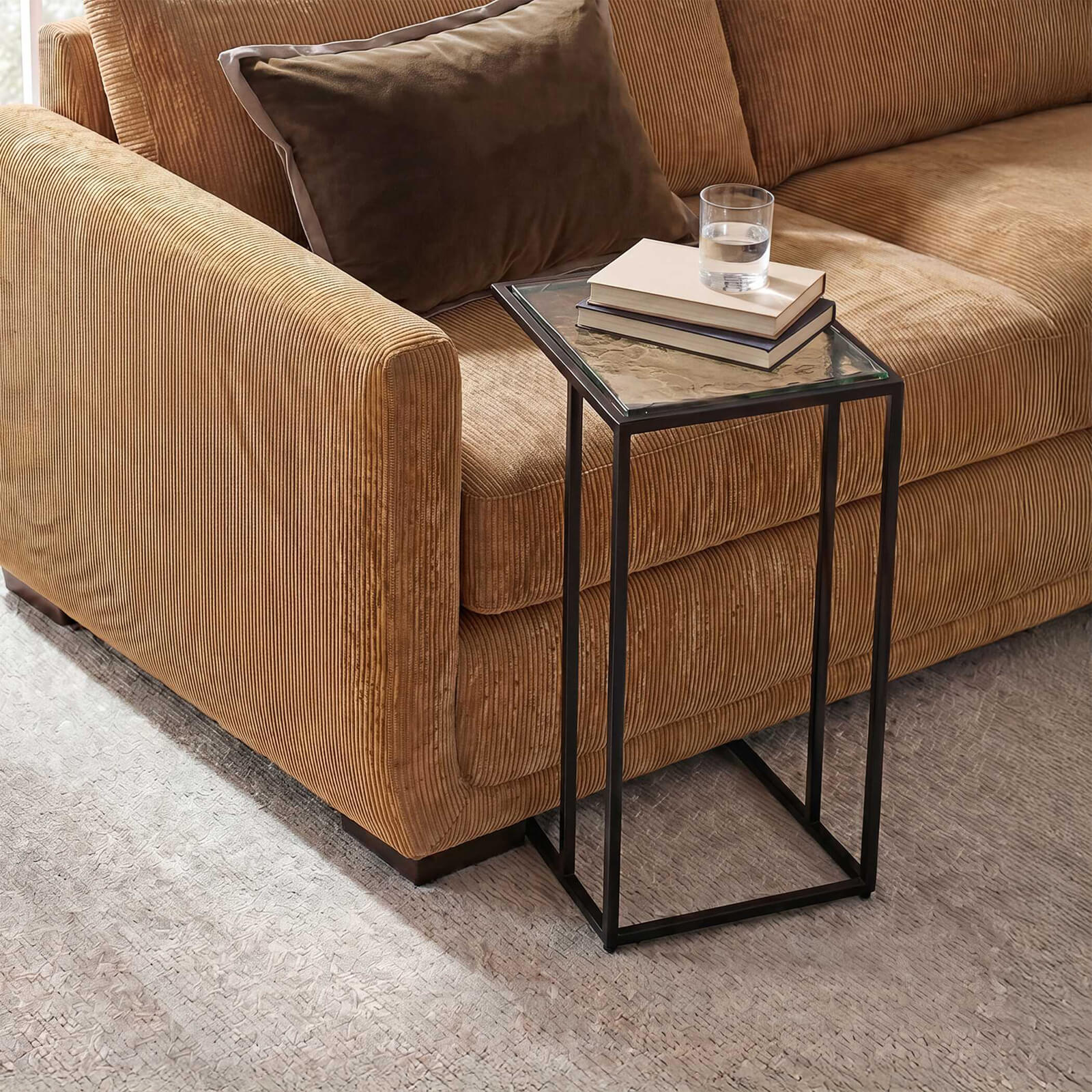 Mateo Glass Top Side Table by Uttermost