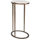 Mercier Round Marble Side Table by Uttermost