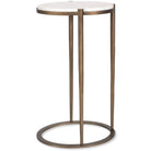 Mercier Round Marble Side Table by Uttermost