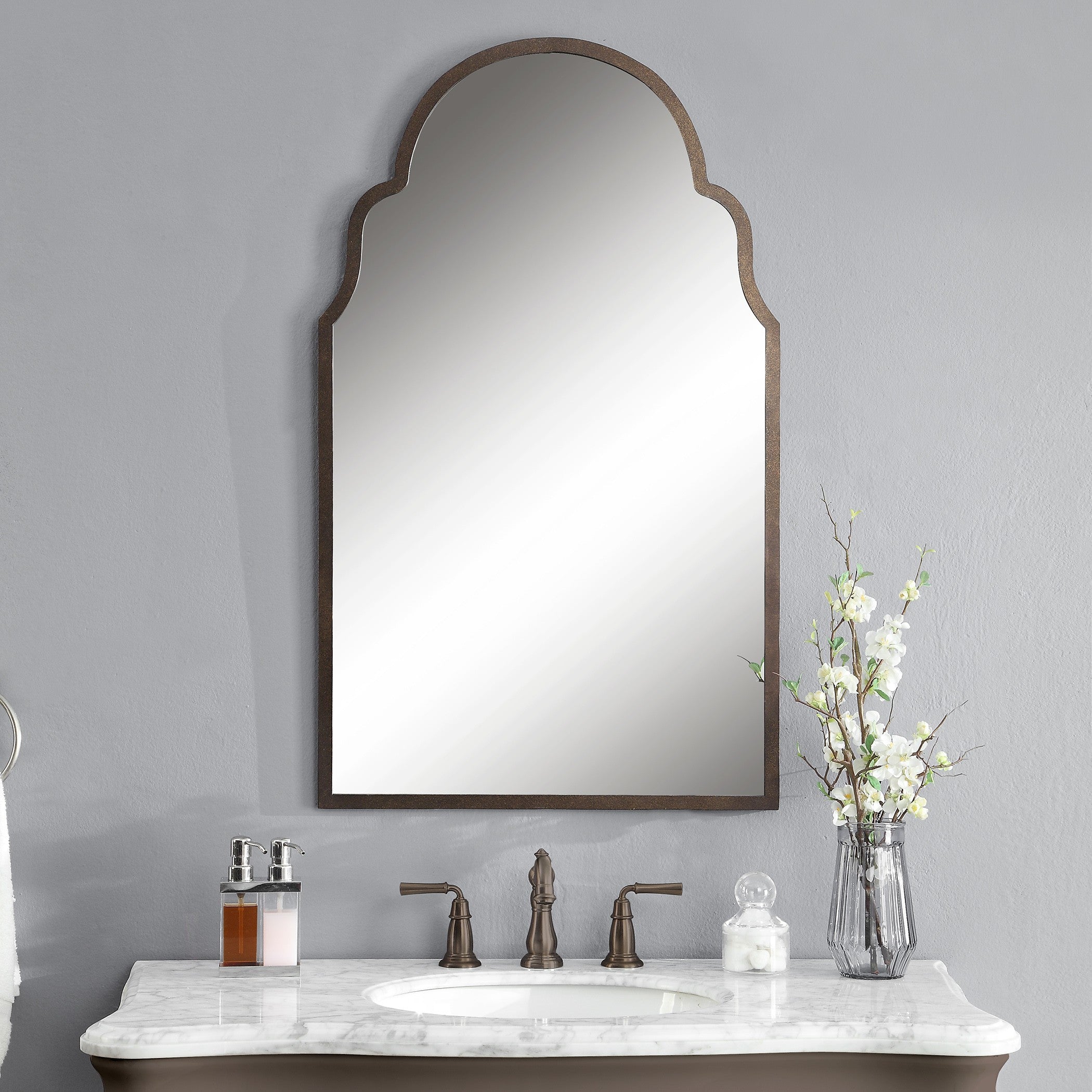 Brayden Arch Metal Mirror by Uttermost