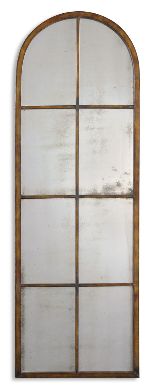 Amiel Arched Brown Mirror by Uttermost