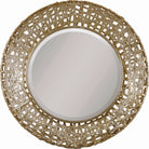 Alita Champagne Woven Metal Mirror by Uttermost