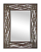 Dorigrass Brown Metal Mirror by Uttermost
