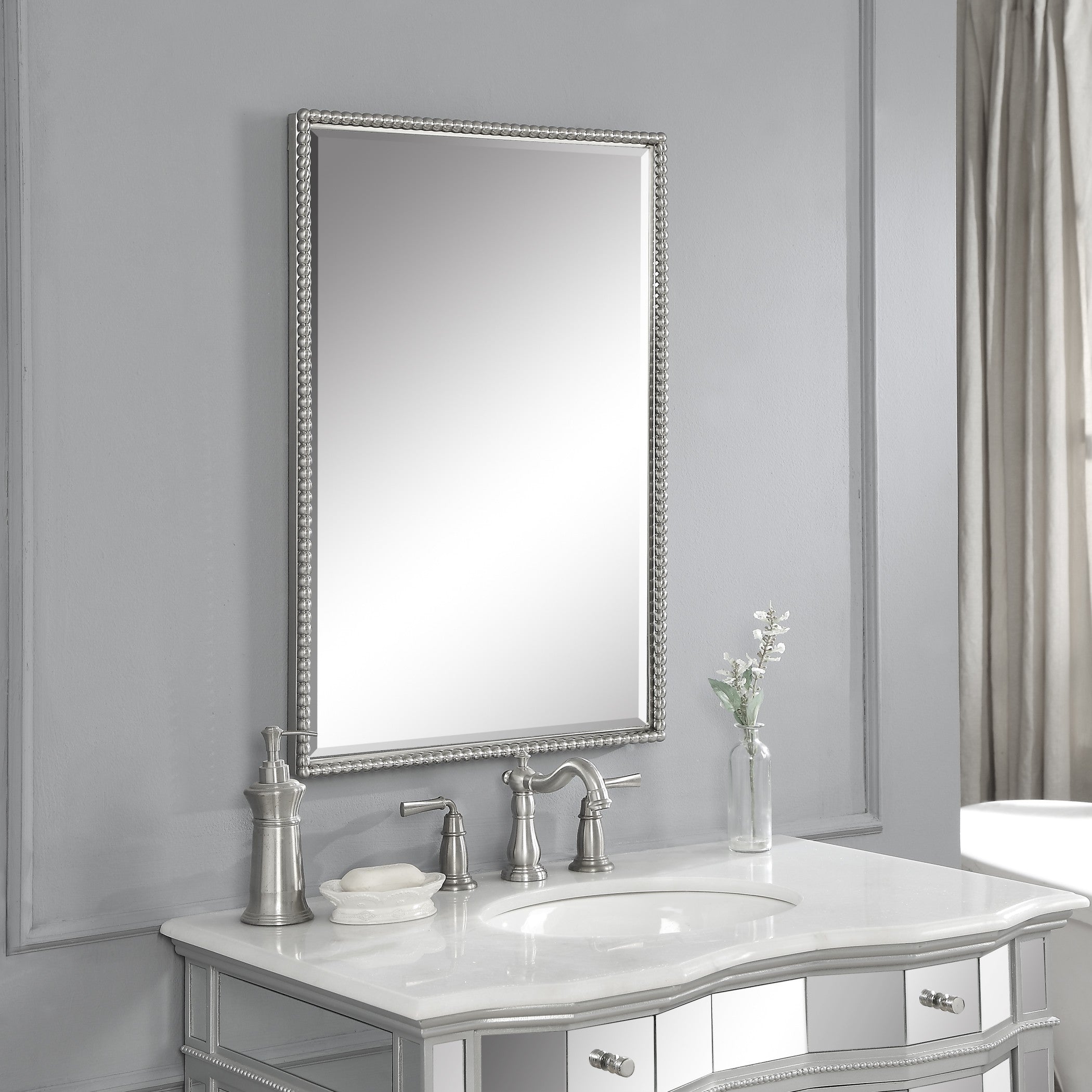 Sherise Brushed Nickel Mirror by Uttermost