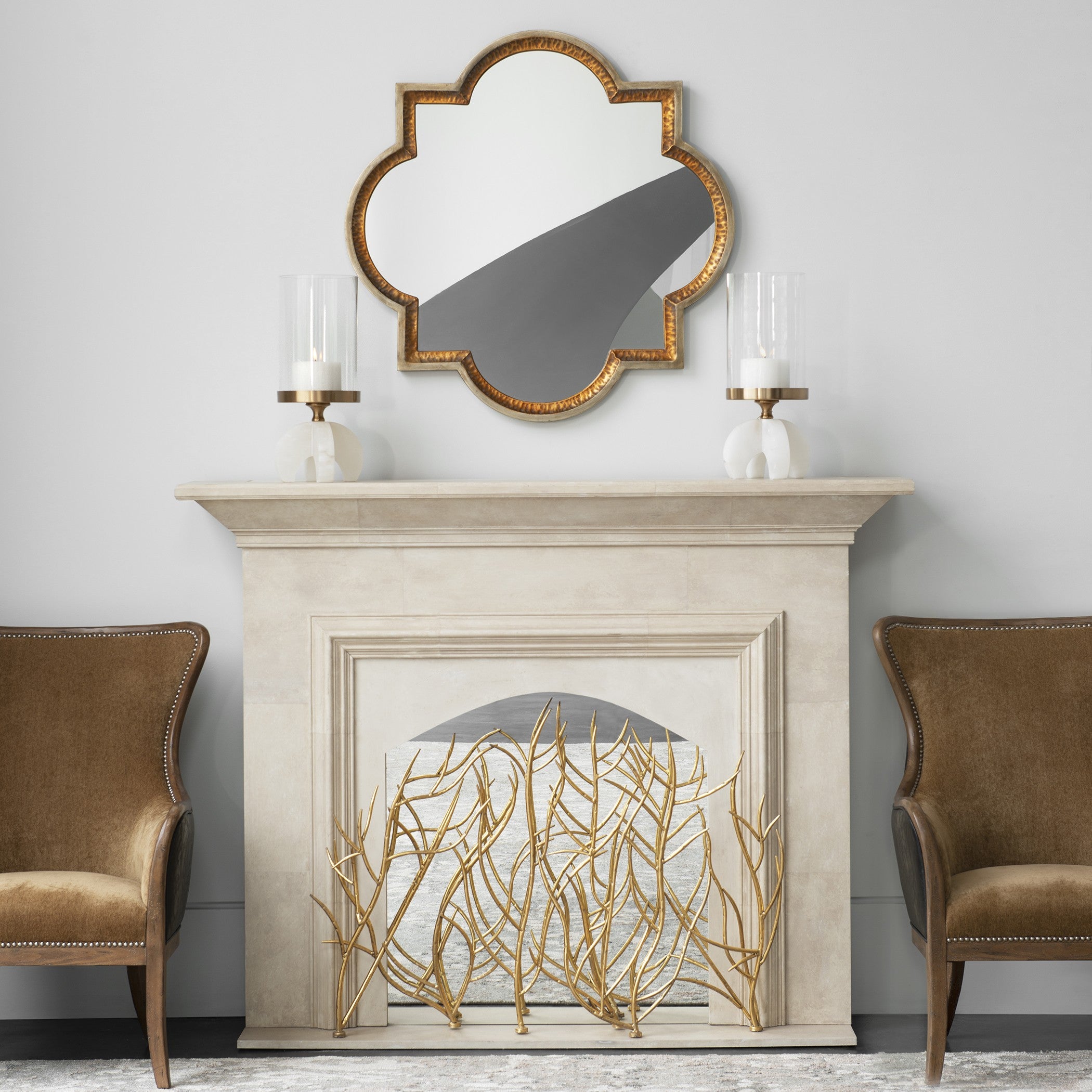 Lourosa Gold Mirror by Uttermost