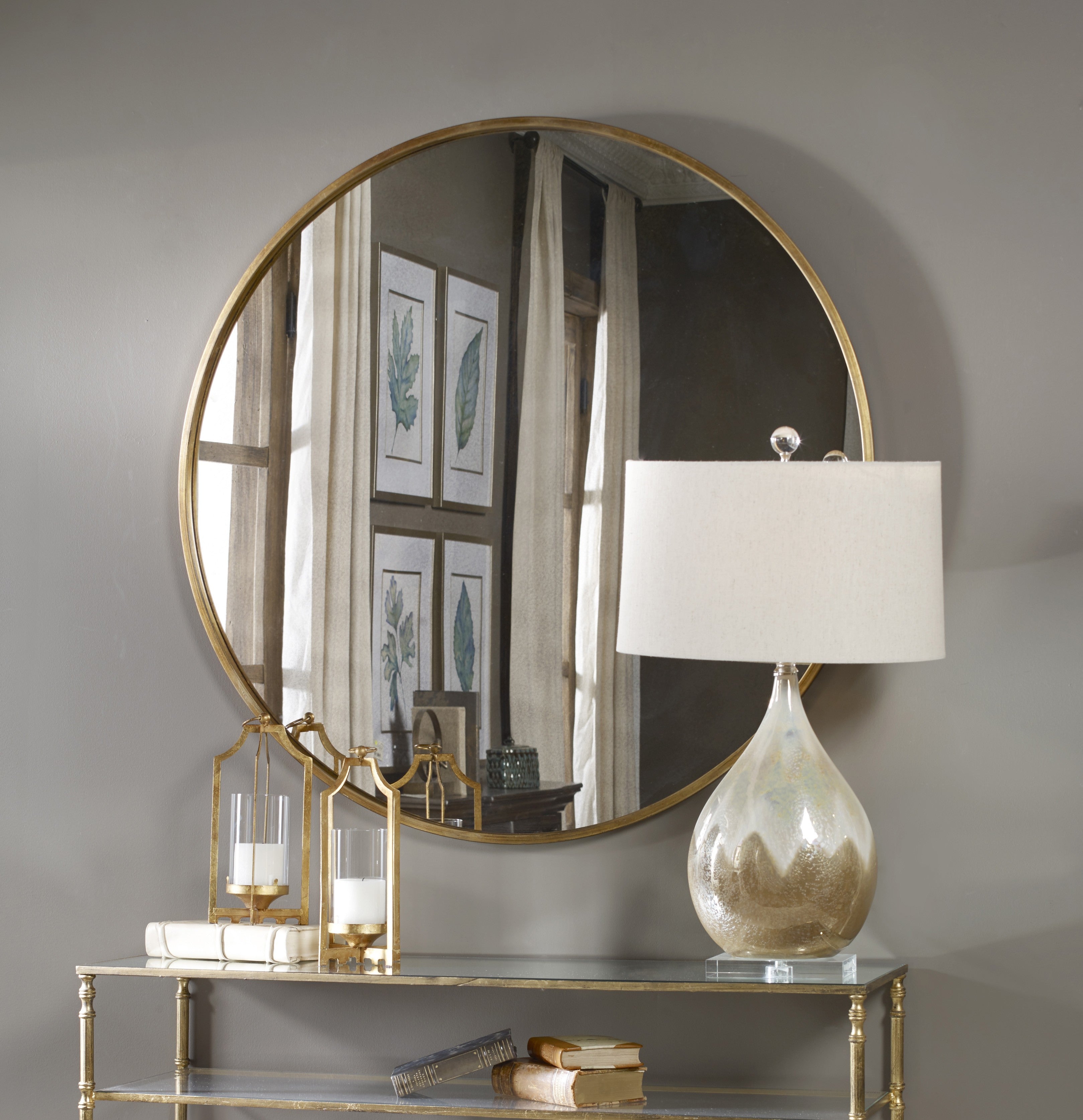 Junius Round Gold Mirror by Uttermost