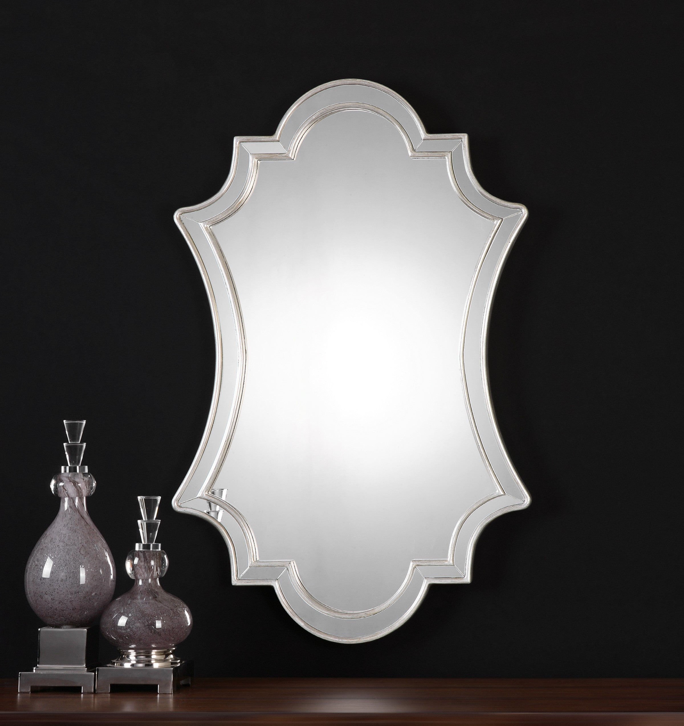 Elara Antiqued Silver Wall Mirror by Uttermost