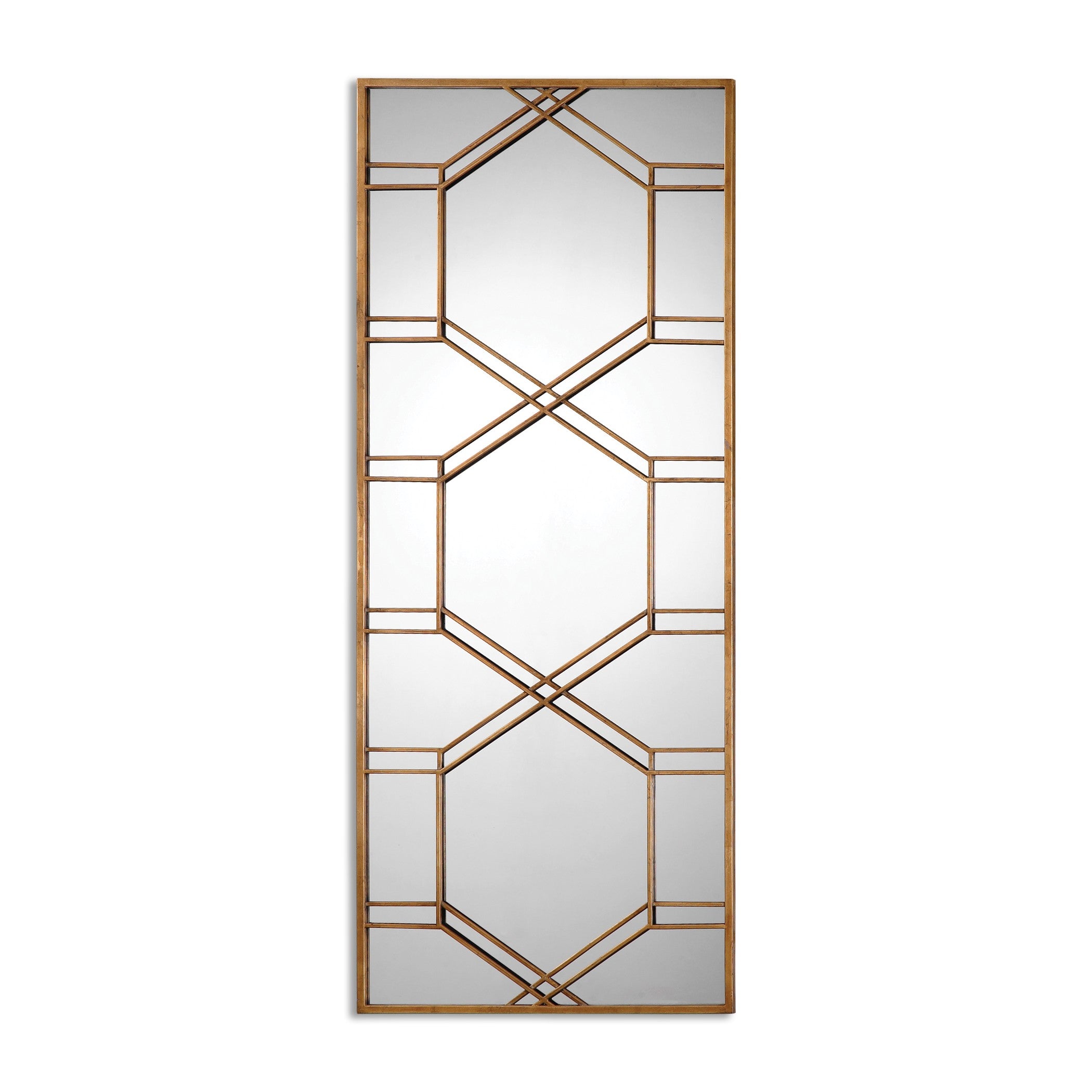 Kennis Gold Leaf Leaner Mirror by Uttermost