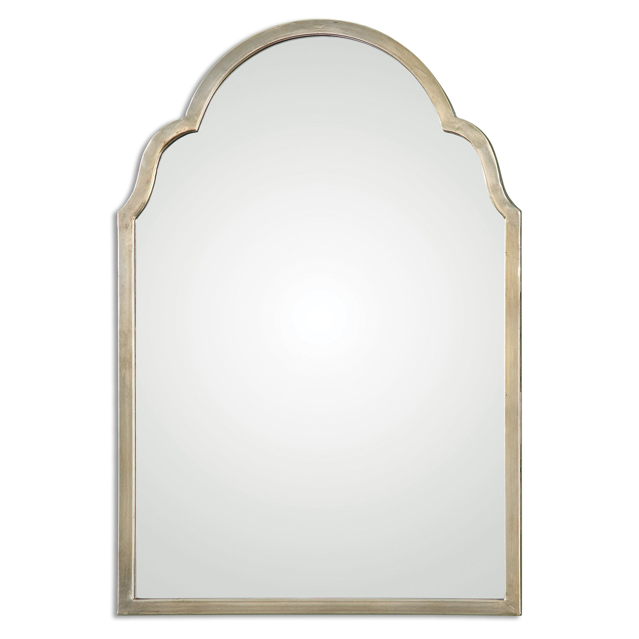 Brayden Petite Silver Arch Mirror by Uttermost