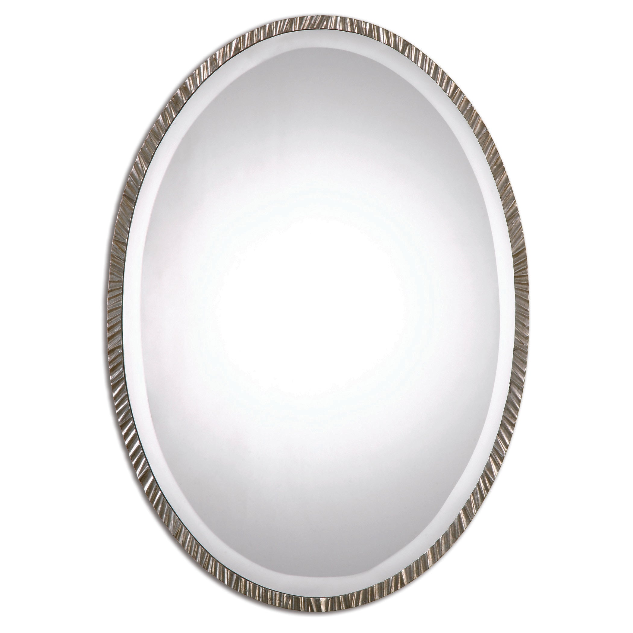 Annadel Oval Mirror in Polished Nickel by Uttermost