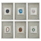 Agate Stone Silver Wall Art - Set of 6 by Uttermost