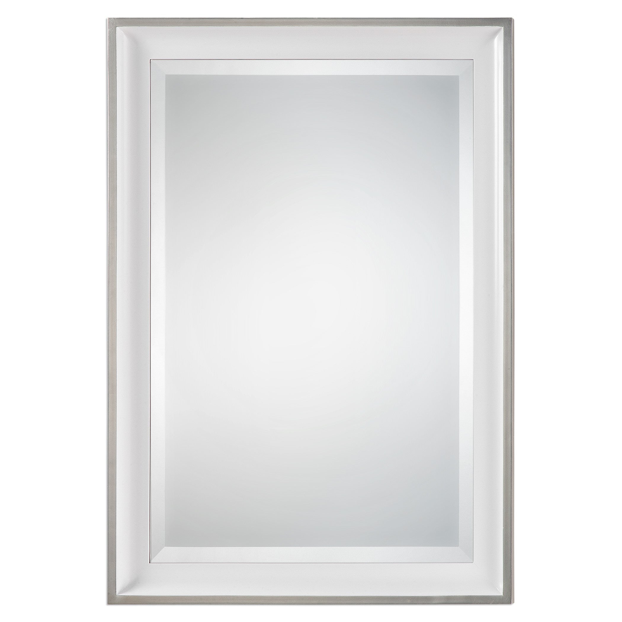 Lahvahn White Silver Mirror by Uttermost