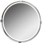 Tazlina Brushed Nickel Round Mirror by Uttermost