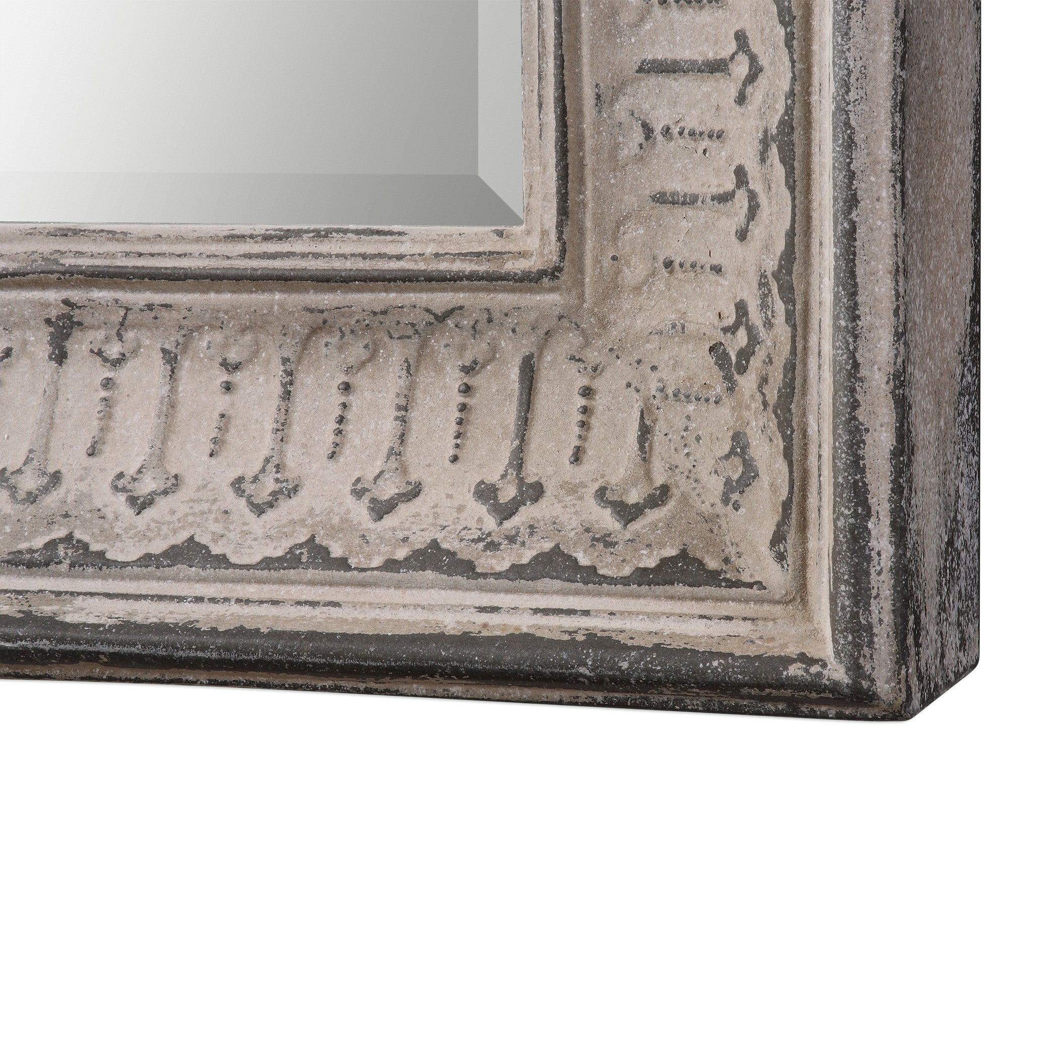 Argenton Aged Gray Arch Mirror by Uttermost