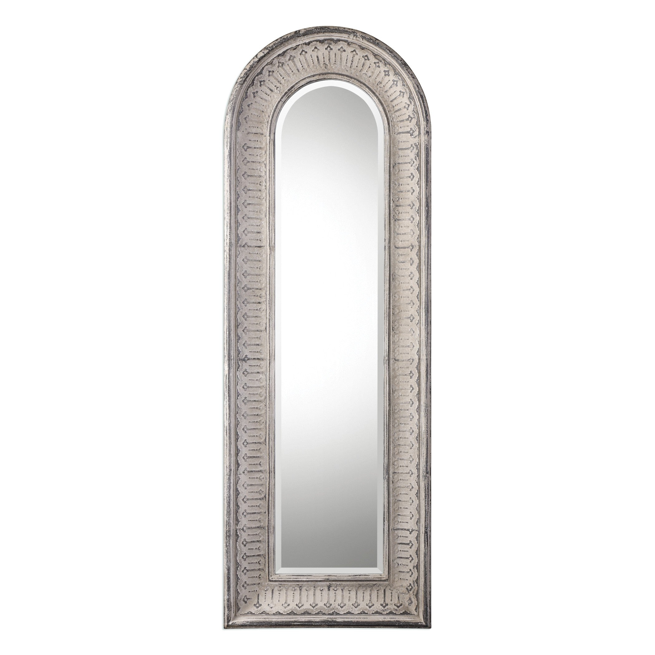 Argenton Aged Gray Arch Mirror by Uttermost