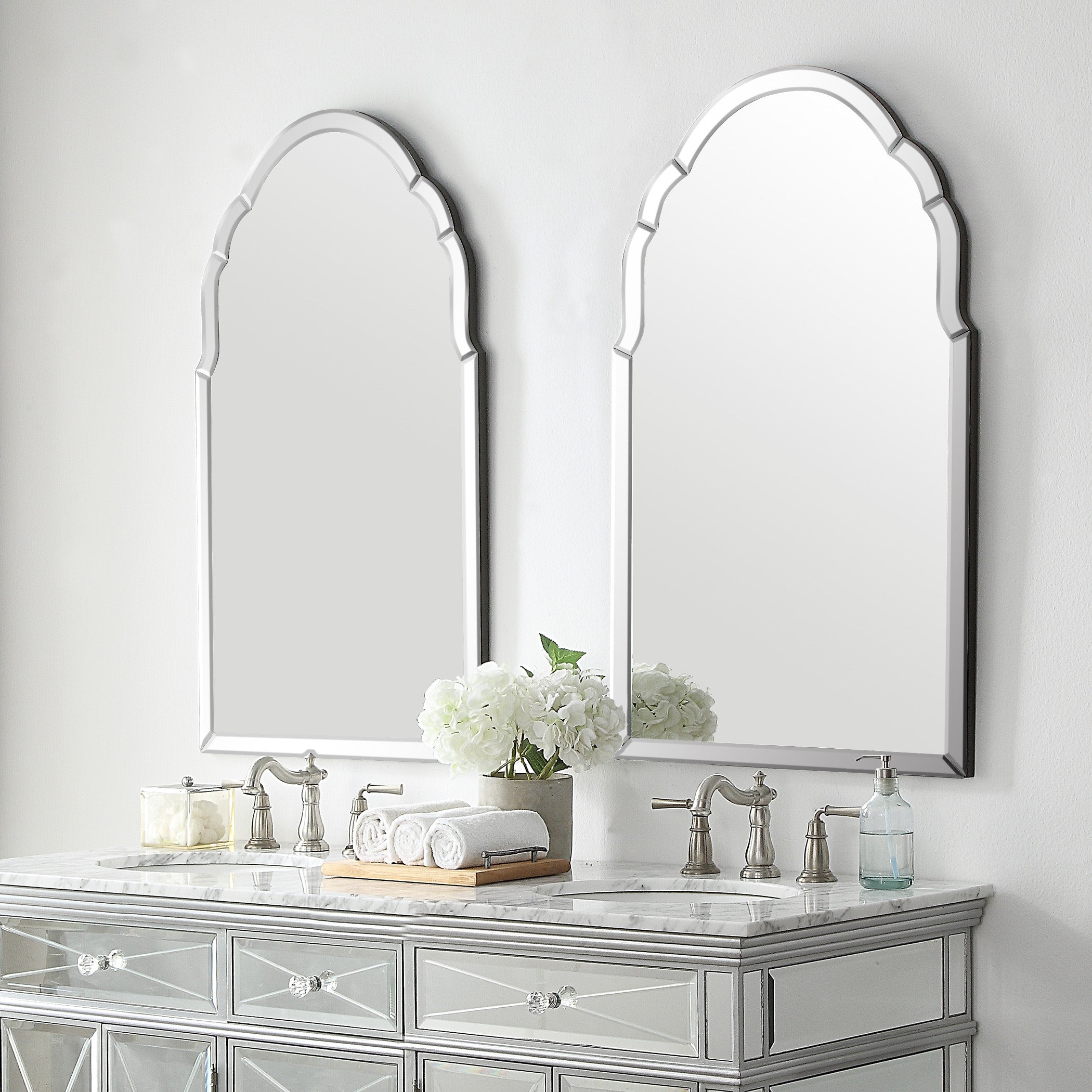 Brayden Frameless Arched Mirror by Uttermost
