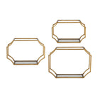 Lindee Gold Wall Shelves Set of 3 by Uttermost