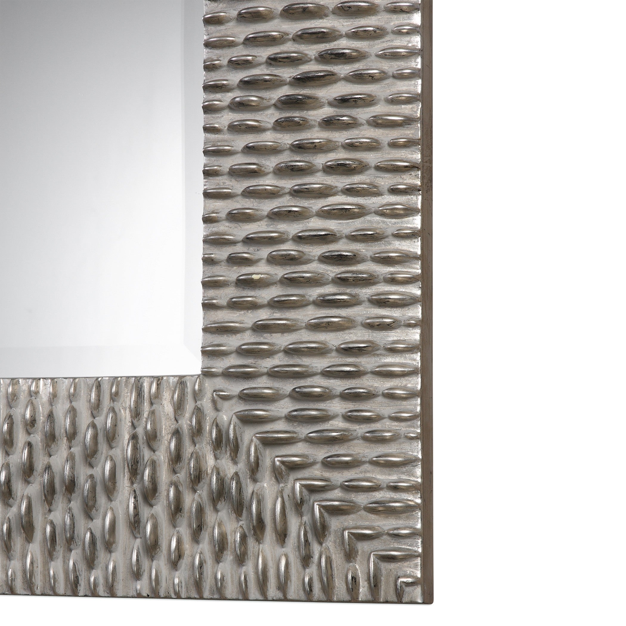 Cressida Distressed Silver Square Mirror by Uttermost