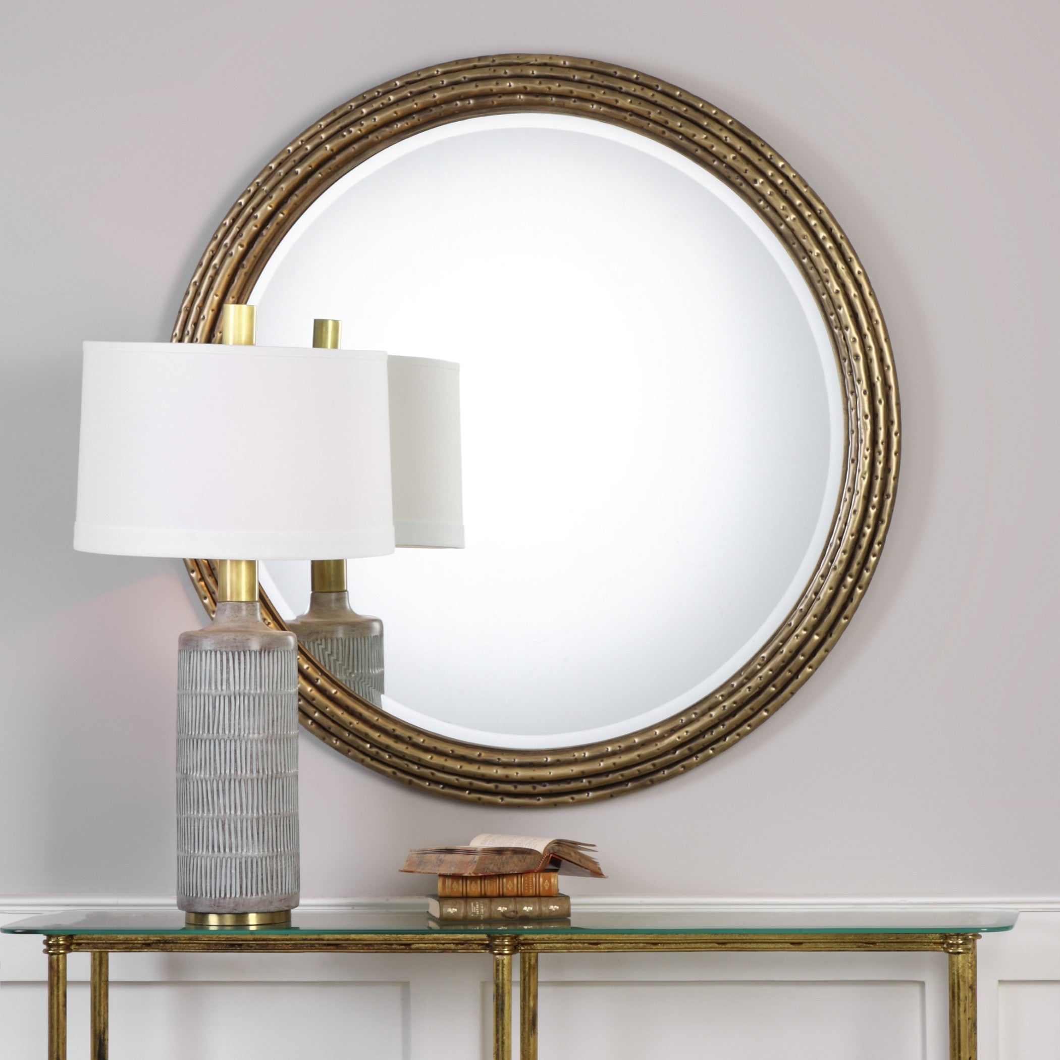 Spera Round Gold Mirror by Uttermost