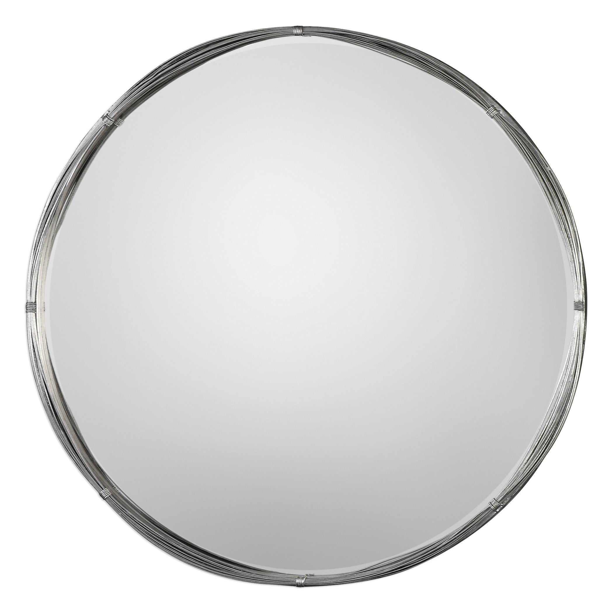 Ohmer Round Metal Coils Mirror by Uttermost