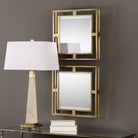 Allick Square Mirrors in Gold - Set of 2 by Uttermost