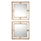 Allick Square Mirrors in Gold - Set of 2 by Uttermost