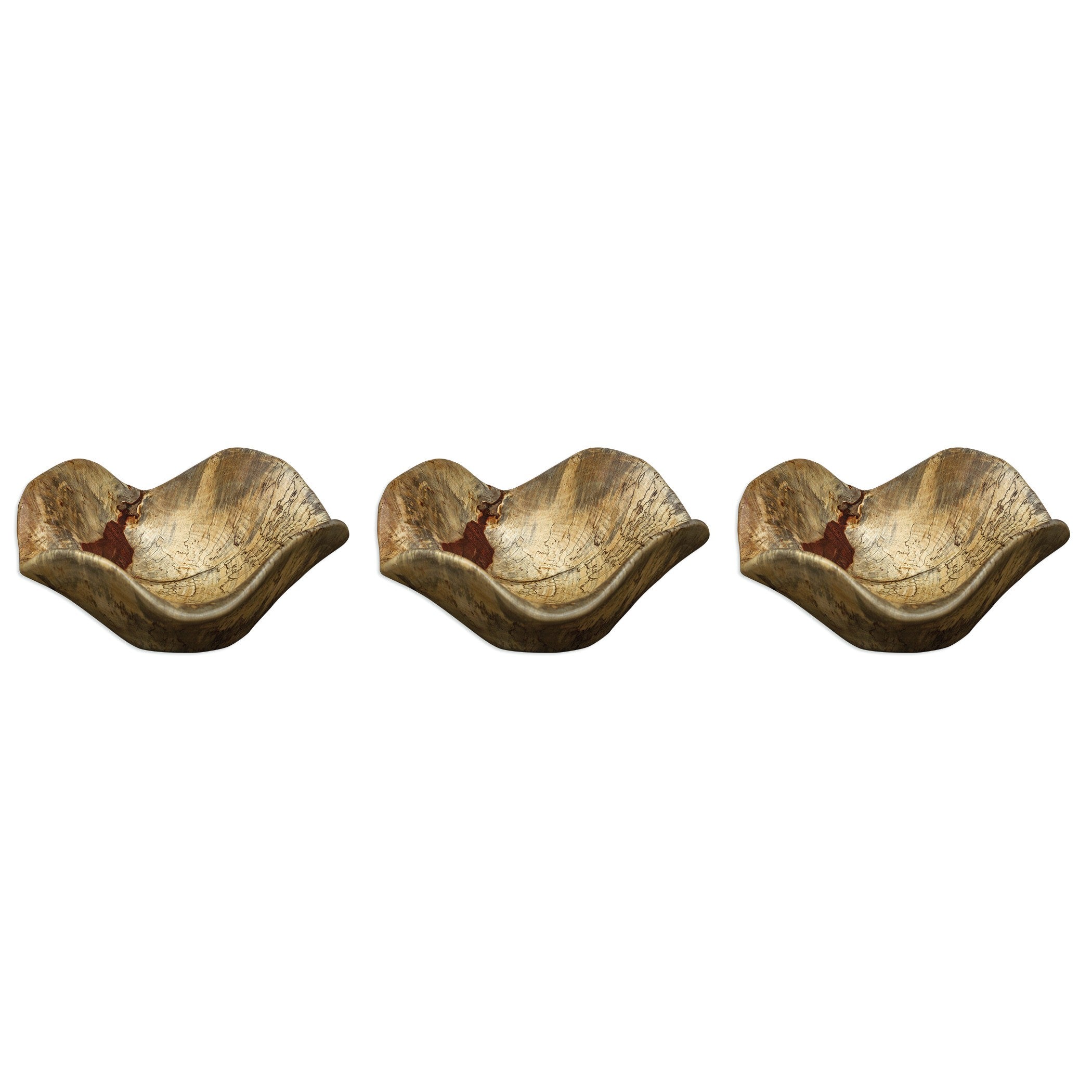 Tamarine Wood Wall Art - Set of 3 by Uttermost