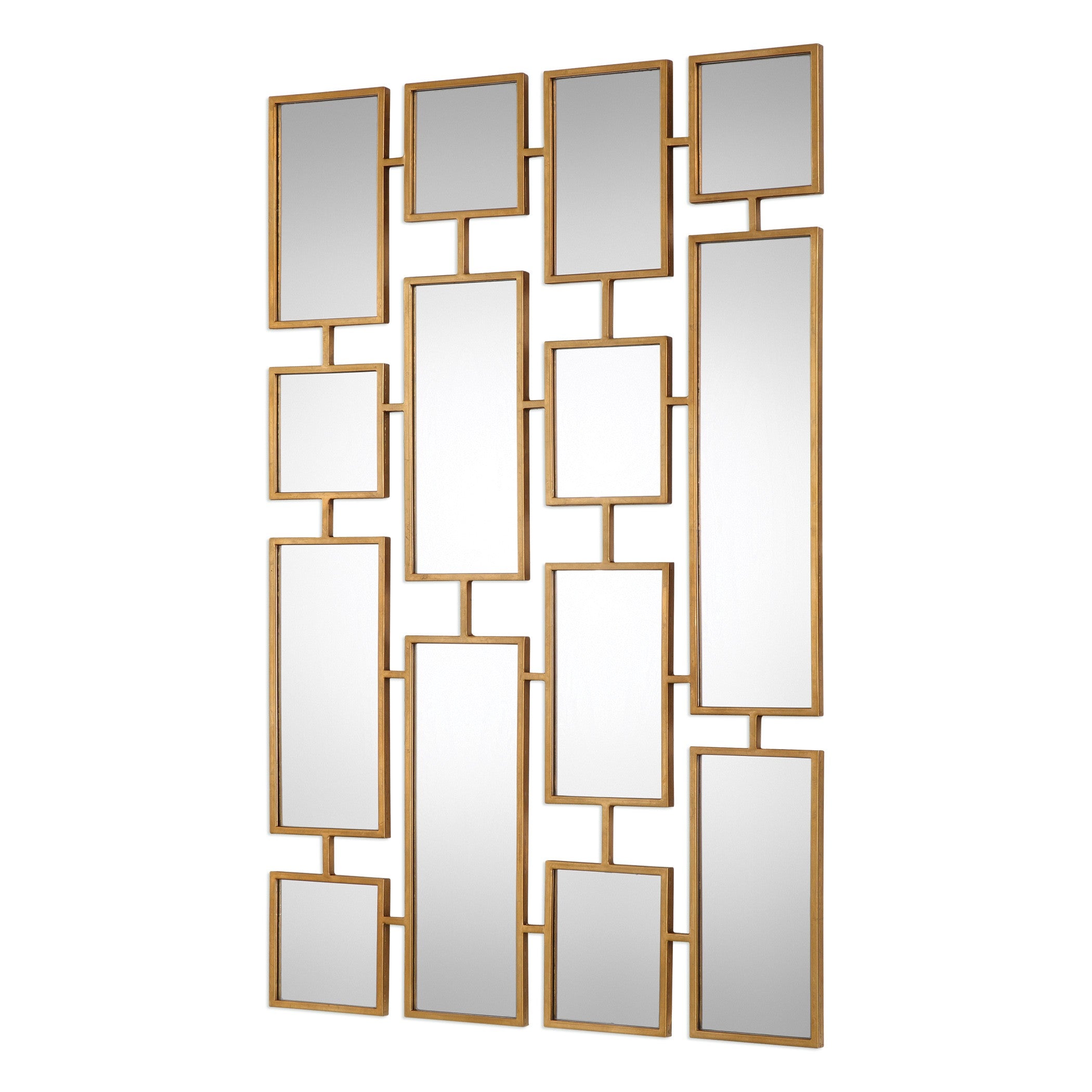 Kennon Forged Gold Rectangles Mirror by Uttermost