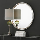 Orion Silver Round Mirror by Uttermost